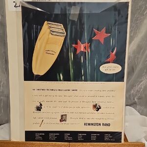 VTG Remington Retro Advertisement with Yellow and Red Highlights - 1941